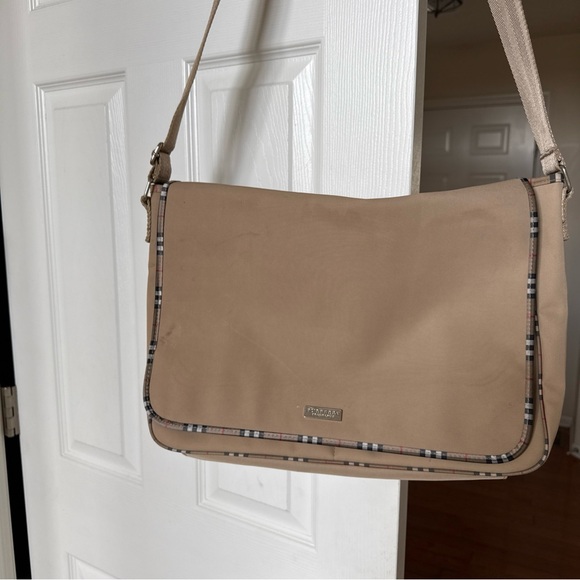 Burberry Beige Canvas Laptop Bag - Picture 1 of 12